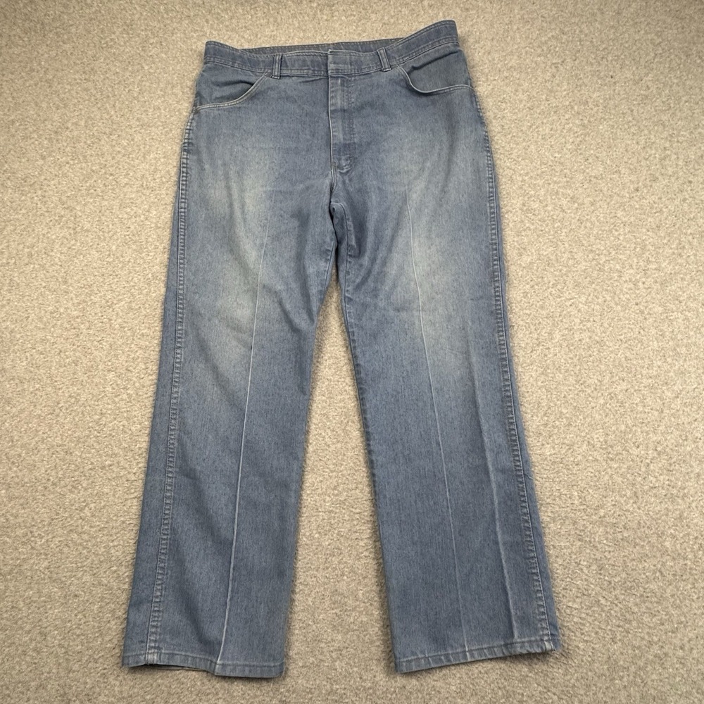 Vintage Wranglers Stretch Flex Regular Fit Jeans Mens 36x29 Light Blue Nice Fade